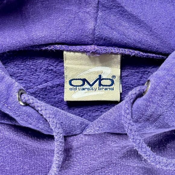 Vintage Y2K LSU Tigers Embroidered Hoodie Old Varsity OVB NCAA SEC Purple Gold - Picture 3 of 3